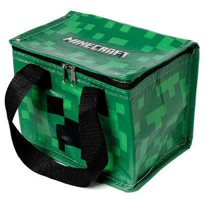 Lancheira feita de plástico reciclado RPET - Minecraft Creeper