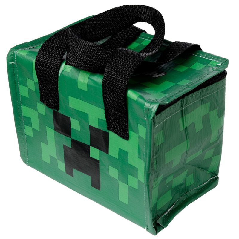 Lancheira feita de plástico reciclado RPET - Minecraft Creeper