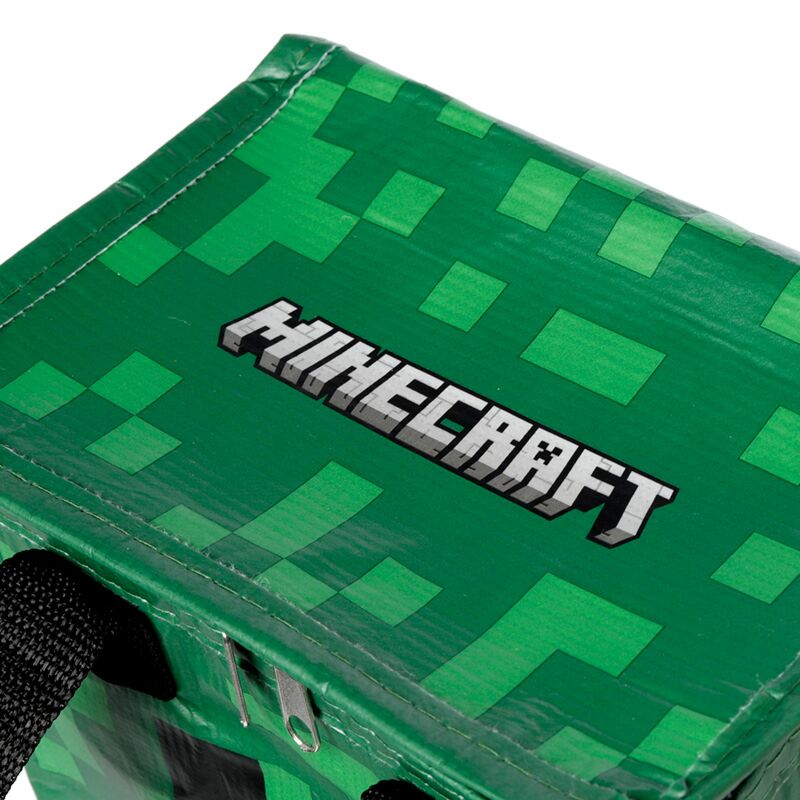 Lancheira feita de plástico reciclado RPET - Minecraft Creeper