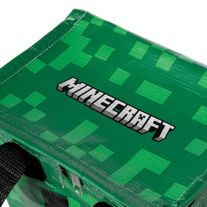 Lancheira feita de plástico reciclado RPET - Minecraft Creeper