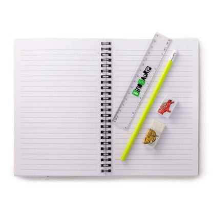 Conjunto escolar Dinosauria com caderno (6 Peças)