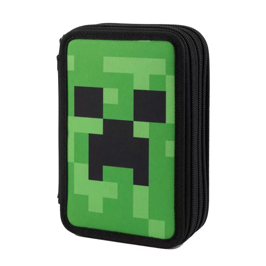 Conjunto Escolar Minecraft Face com estojo triplo