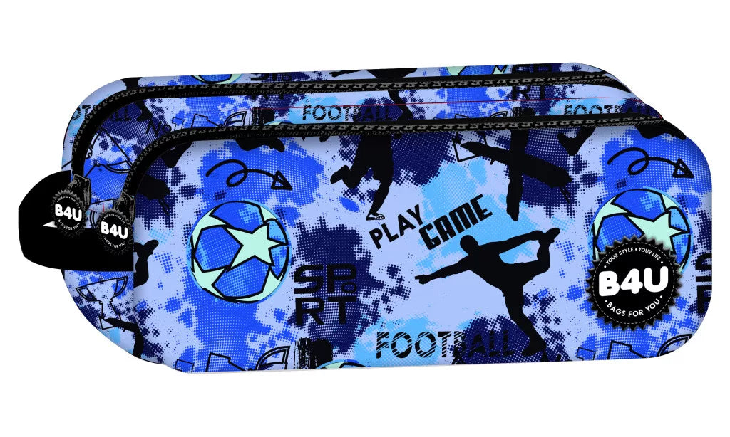 Estojo 2 Compartimentos Futebol Be Winner 21 cm