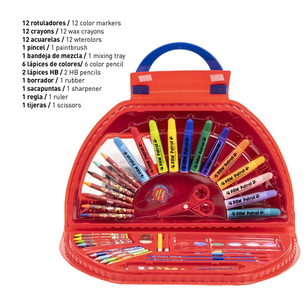 Mala de Pintura Patrulha Pata (50 peças) - BONECADA