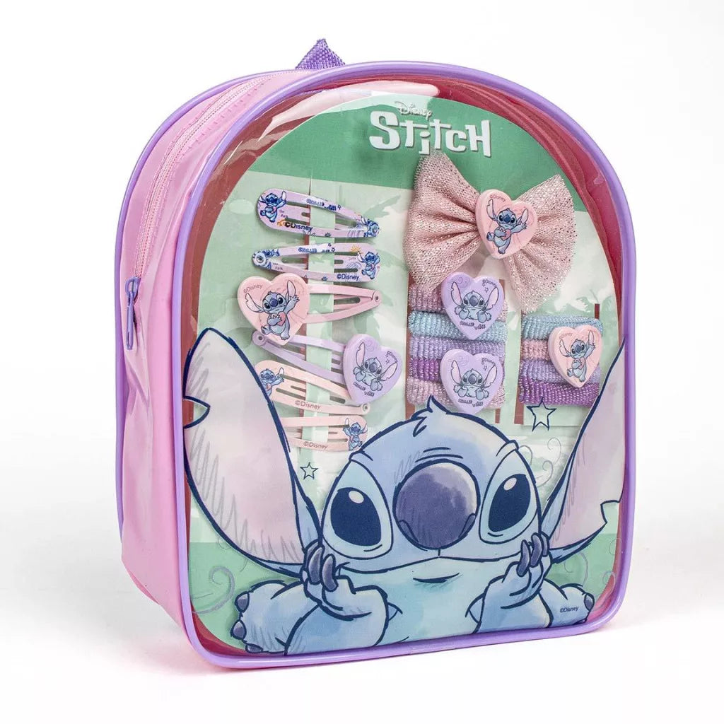Bolsa com acessórios de cabelo Stitch
