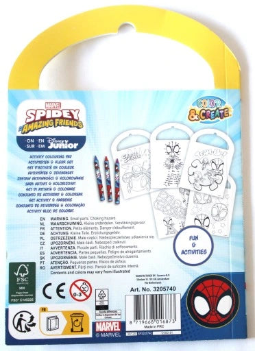 Mini Set de Colorir Homem Aranha 14x13 cm