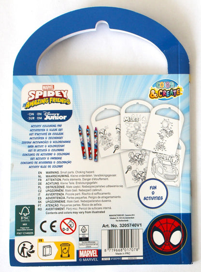 Mini Set de Colorir Homem Aranha 14x13 cm