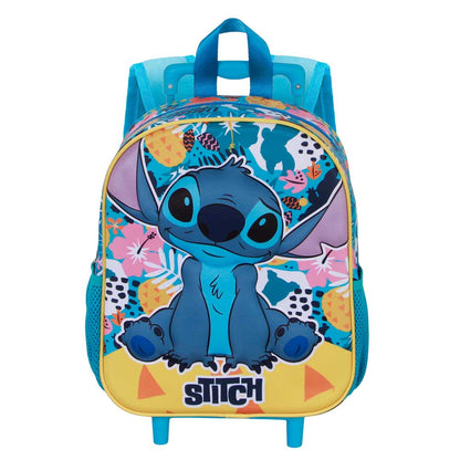 Mochila 3D com Rodas pré-escolar Stitch Colors
