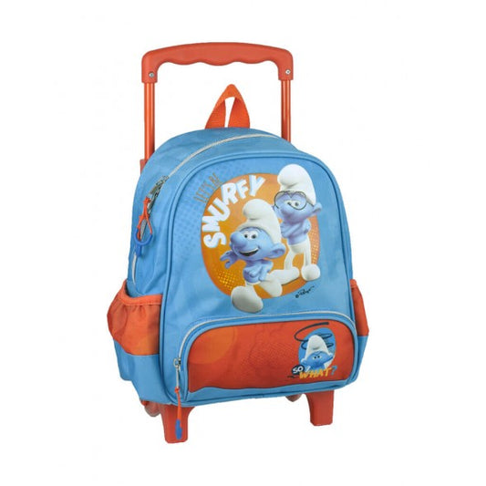 Mochila Trolley pré-escolar Smurfs 30 cm - BONECADA