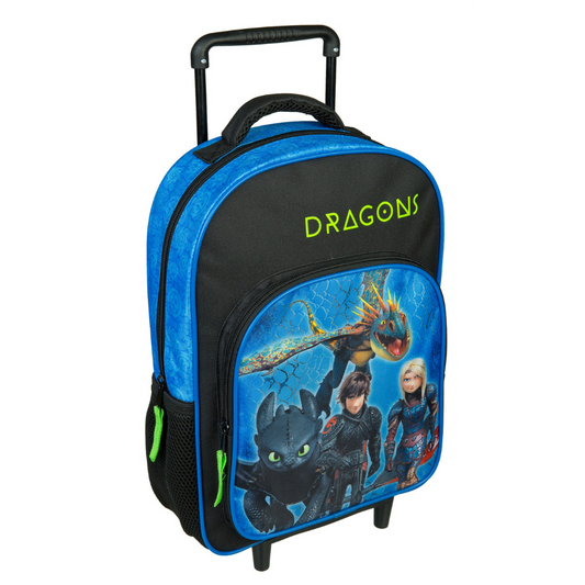 Mochila Trolley pré-escolar Como treinar o teu dragão 36 cm