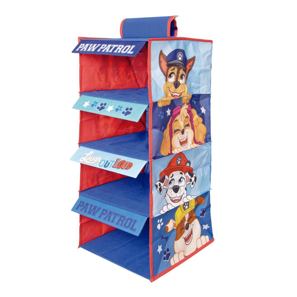 Organizador de armário Patrulha Pata com 4 divisórias