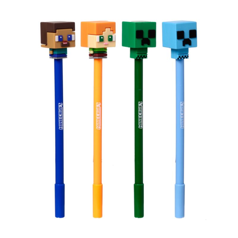 Caneta apagável com topo de silicone Inkredible com Minecraft Chibi