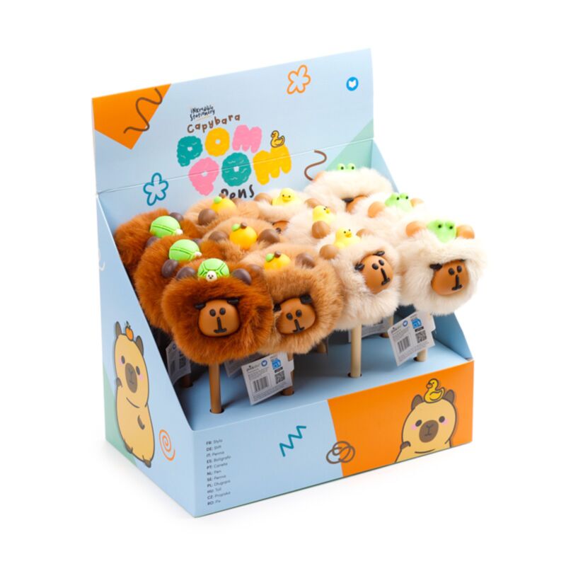Caneta Pom Pom Capivara de ponta fina