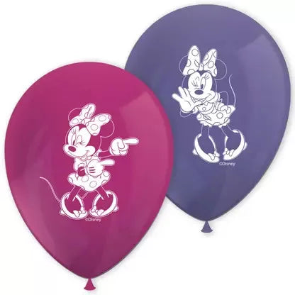 Balões de festa Minnie Junior (8 unidades)