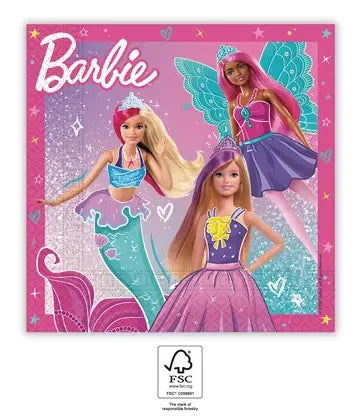 Guardanapos de papel Barbie Fantasy (20 unidades)