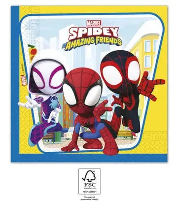 Guardanapos de papel festa Spidey (20 unidades)