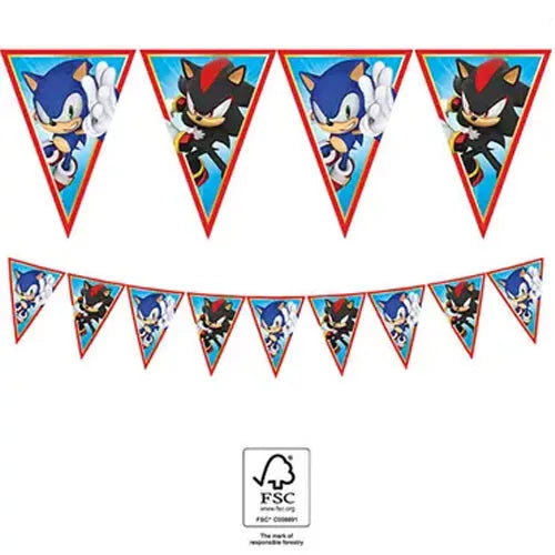 Faixa decorativa festa Sonic
