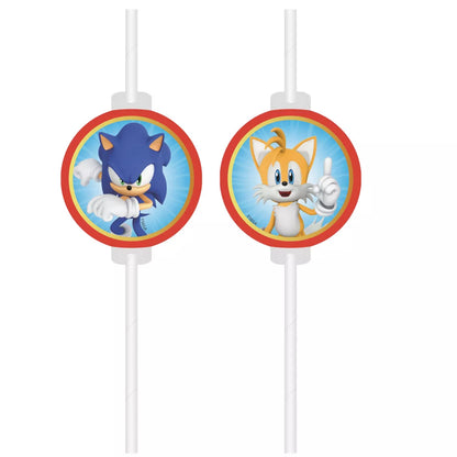 Palhinhas de papel Sonic (4 unidades)