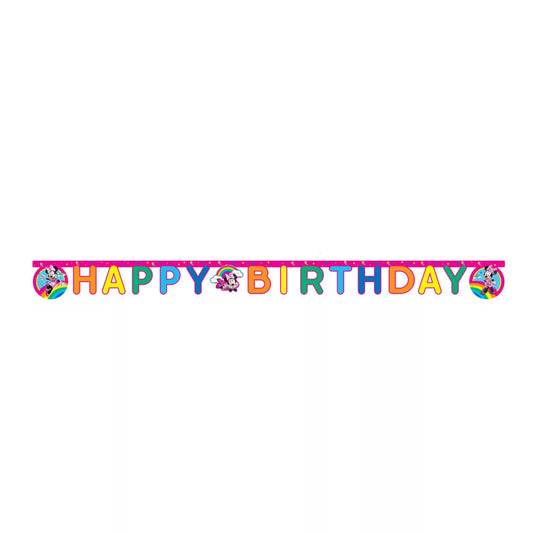Faixa Happy Birthday Minnie make me smile