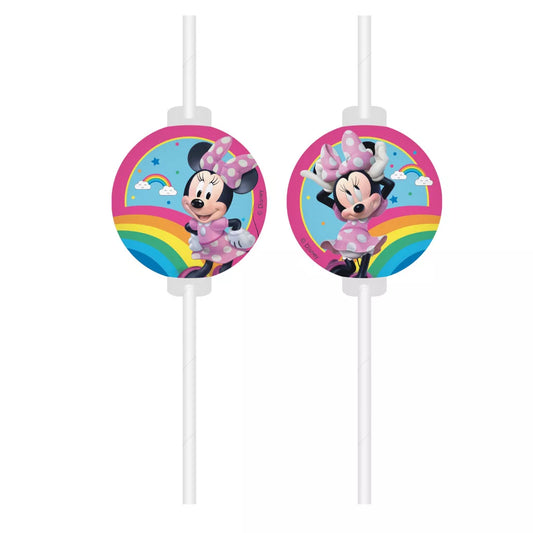 Palhinhas de papel Minnie make me smile (4 unidades)