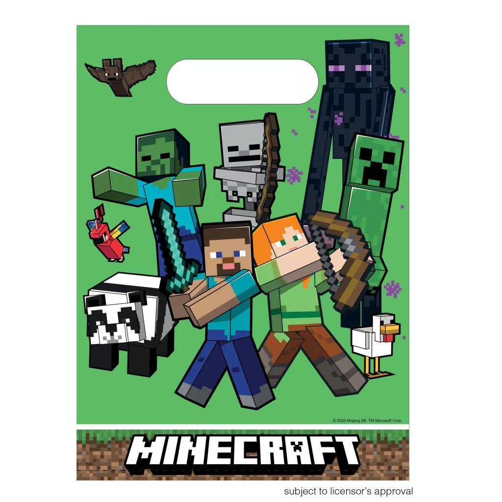 Sacos de ofertas Minecraft Green (6 unidades)