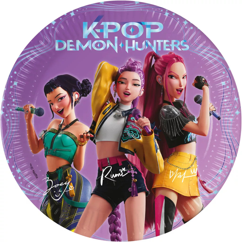 Pratos de papel K-Pop (8 unidades)