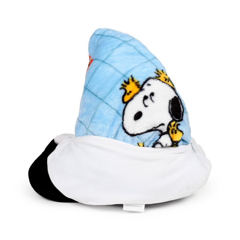 Peluche e cobertor de viagem 2 em 1 Blankeazzz Peanuts Snoopy & Woodstock