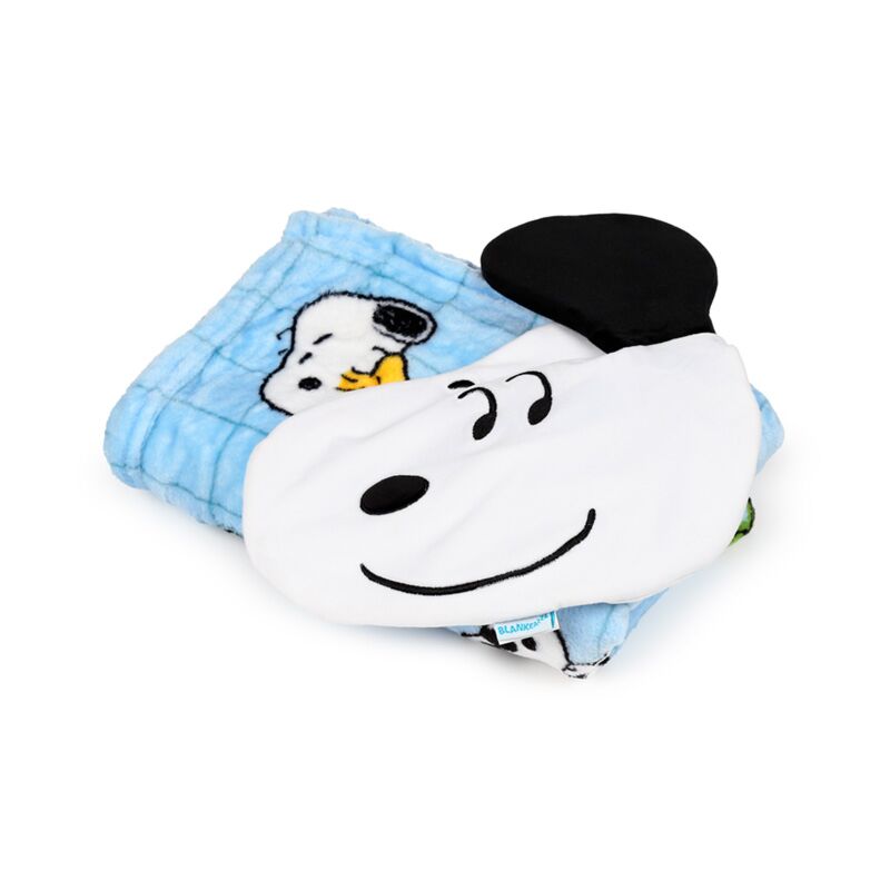 Peluche e cobertor de viagem 2 em 1 Blankeazzz Peanuts Snoopy & Woodstock