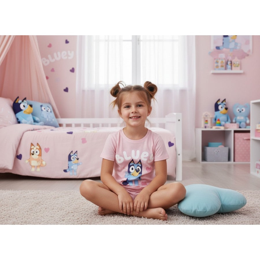 Pijama manga curta Bluey (3-8 anos)