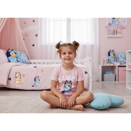 Pijama manga curta Bluey (3-8 anos)