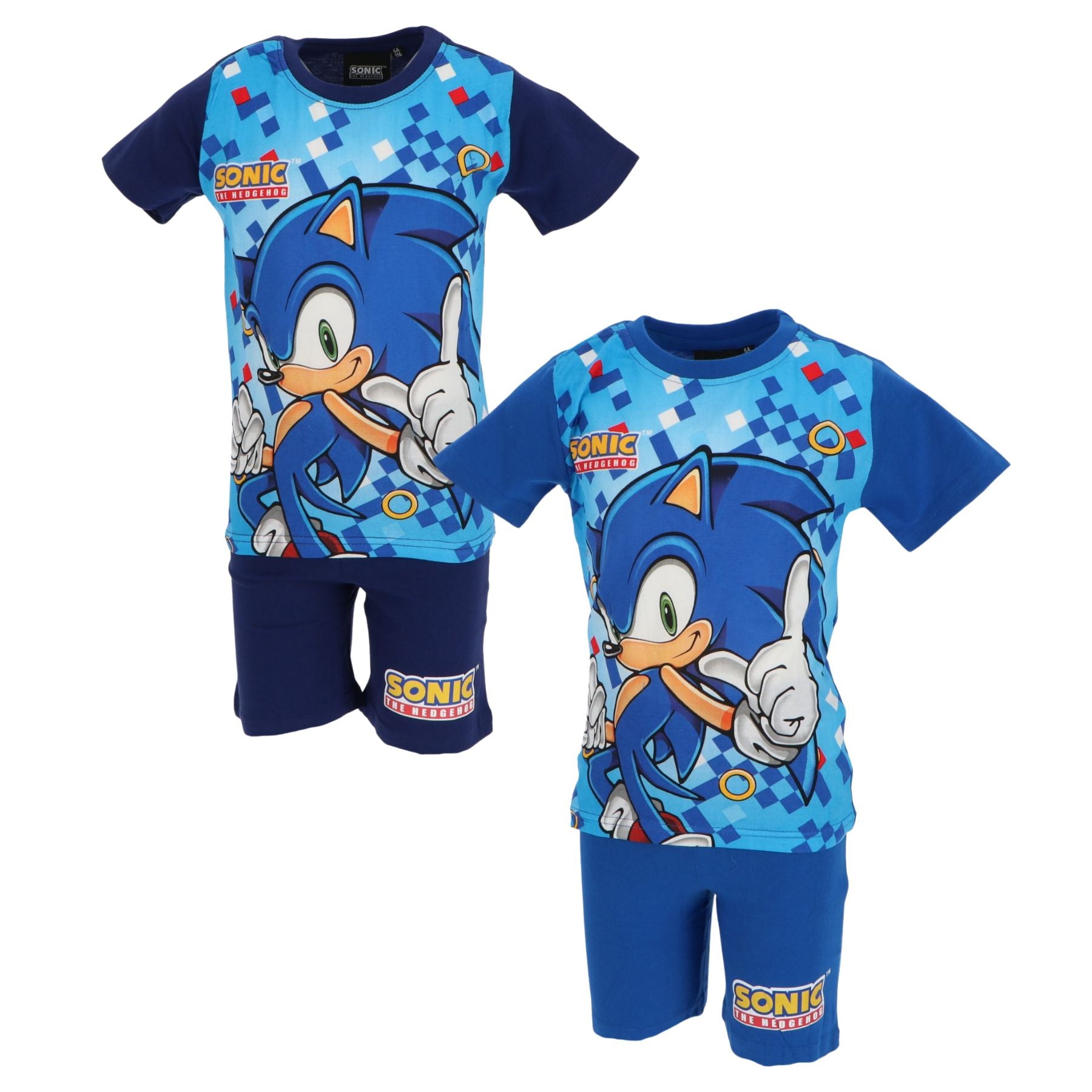 Pijama manga curta Sonic - BONECADA