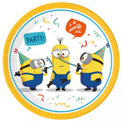 Pratos de papel Minions The Rise of Gru (8 unidades)