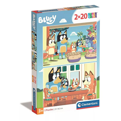 Puzzle 2x20 peças Bluey Family Time