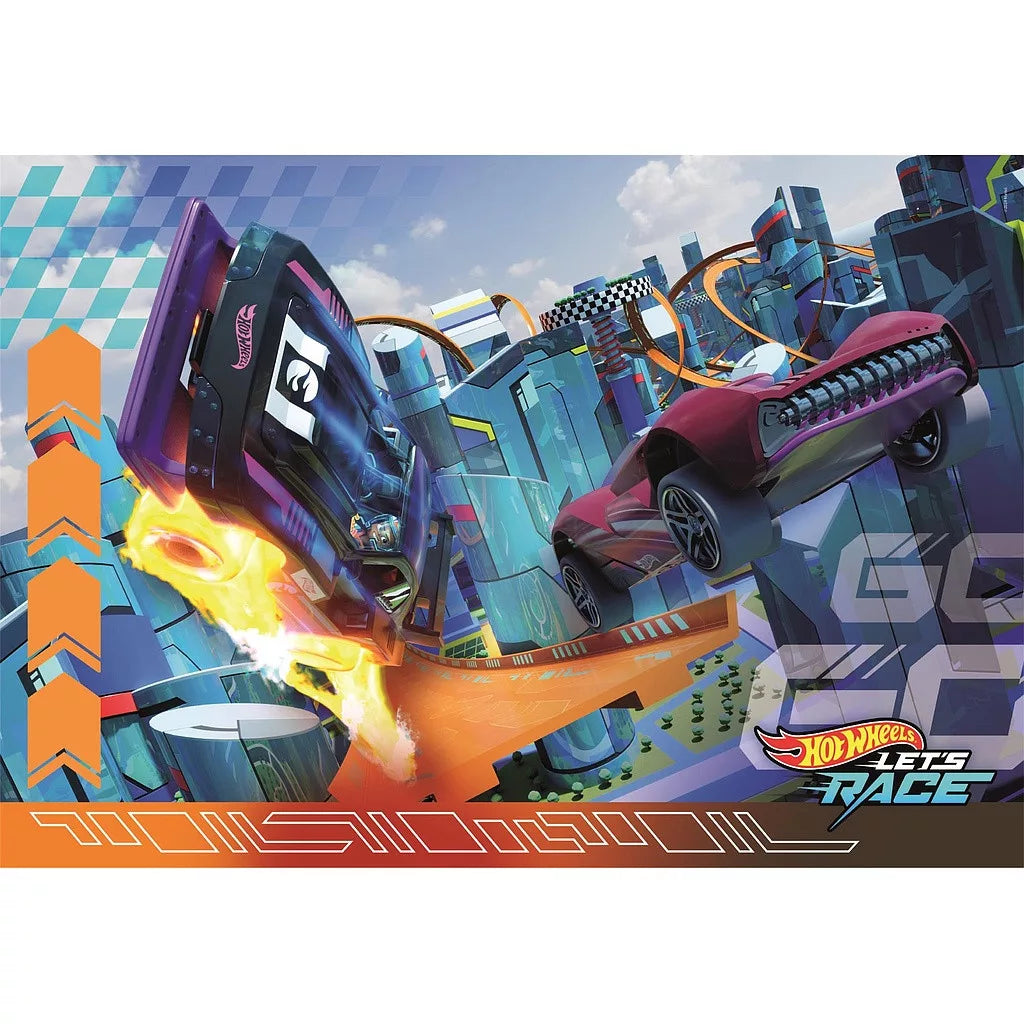 Puzzle 2x60 peças Hot Wheels