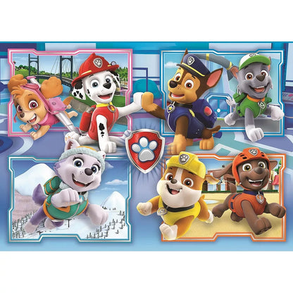 Puzzle 2x60 peças Patrulha Pata High Five - BONECADA
