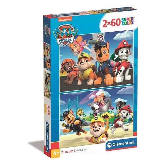 Puzzle 2x60 peças Patrulha Pata Squad - BONECADA