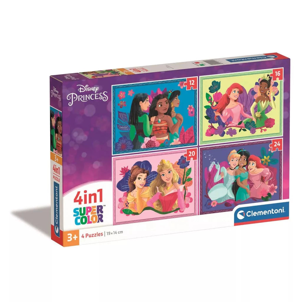 Puzzle 4 em 1 Princesas Disney
