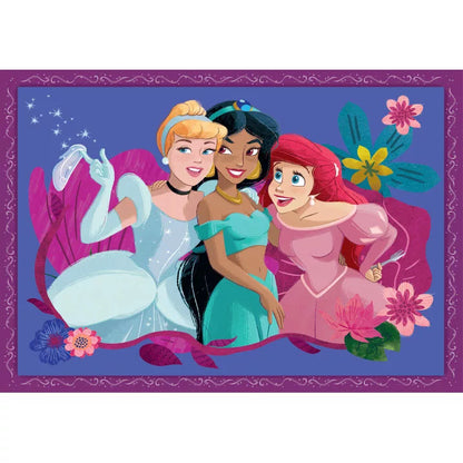 Puzzle 4 em 1 Princesas Disney
