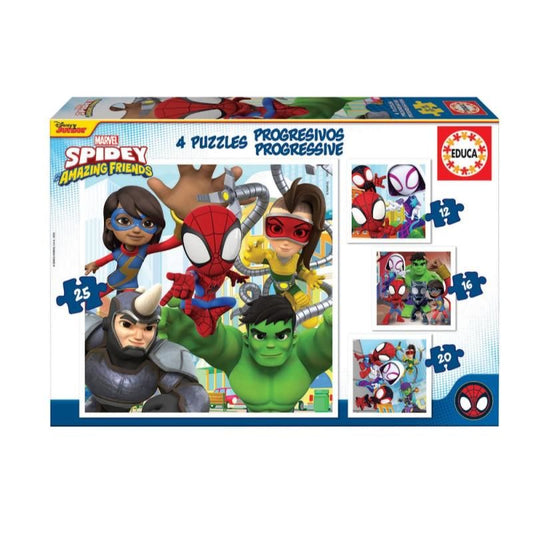 Puzzle 4 em 1 Spidey Amazing Frineds
