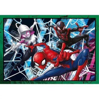 Puzzle 4 em 1 Spiderman Trio in Action