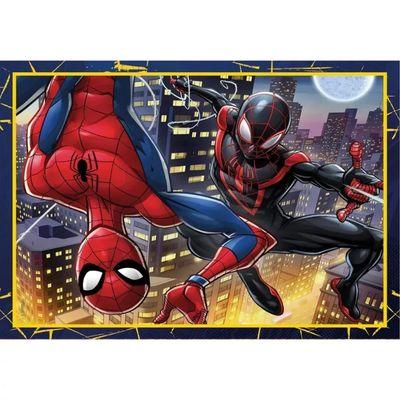 Puzzle 4 em 1 Spiderman Trio in Action