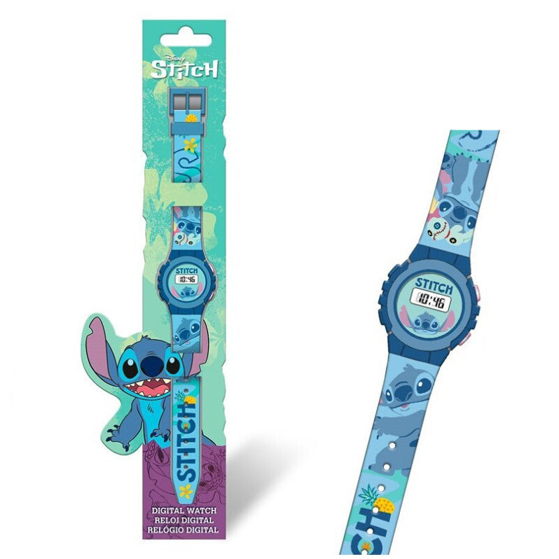 Relógio Digital Stitch - azul