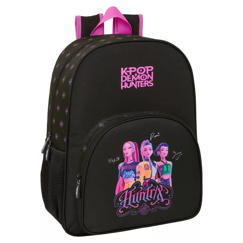Mochila Escolar K-pop Demon Hunters Negra 42 cm