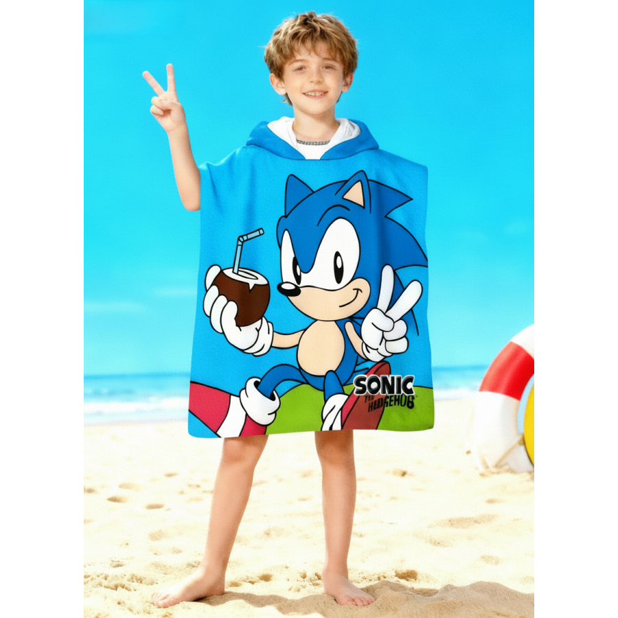 Poncho de Praia Sonic azul