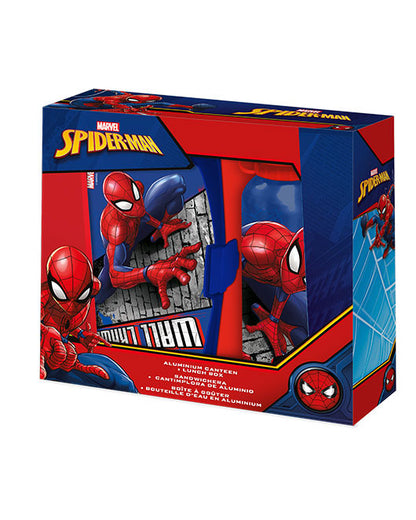 Conjunto Garrafa de Alumínio e Sanduicheira Spiderman