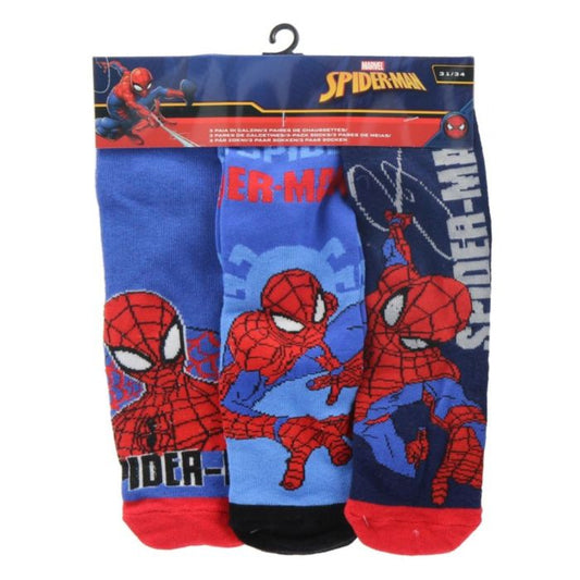 3 pares de meias Spiderman
