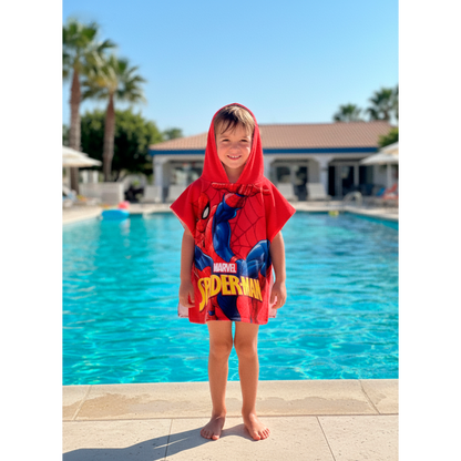 Poncho de Praia Spiderman vermelho