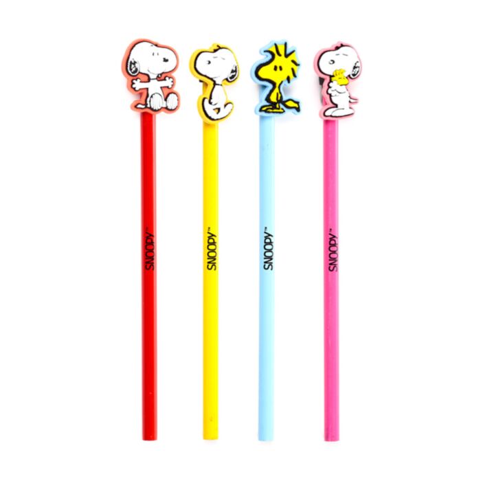 Lápis com topo em PVC Peanuts Snoopy & Woodstock