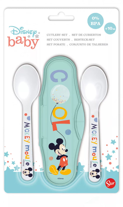 Conjunto de Talheres de Viagem Mickey Baby