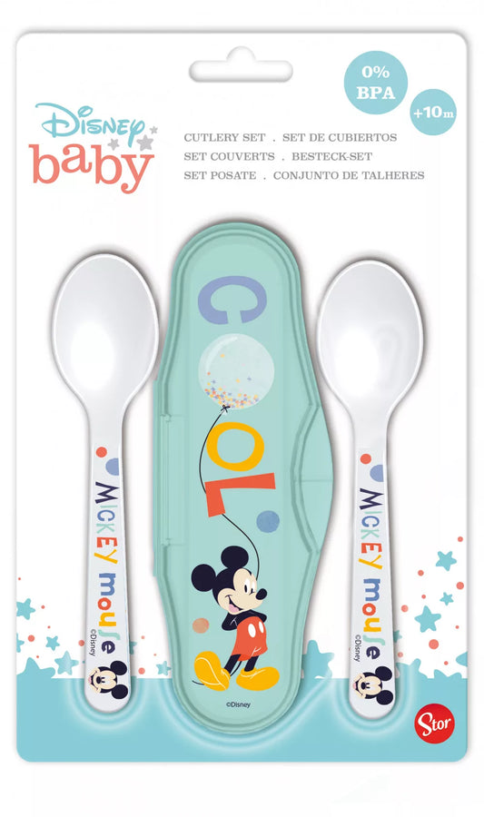 Conjunto de Talheres de Viagem Mickey Baby